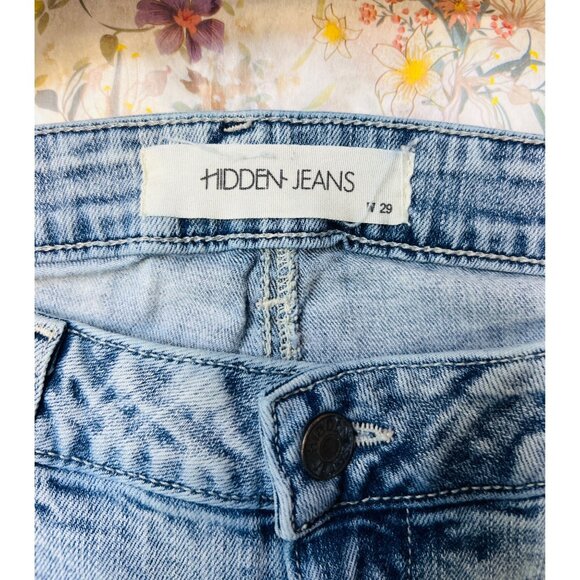 Hidden Jeans Distressed Light Wash Denim Pants Womens Size 29 Casual Everyday We - Picture 3 of 3